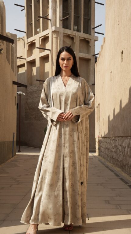 EV014 Beige Floral Crepe Jacquard